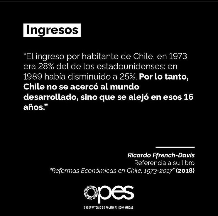OpesChile's tweet photo. Uno de los grandes mitos es el “éxito económico” de la Dictadura. Se nos ha hecho creer que durante se sentaron las bases de una prosperidad económica. Nada más alejado de la realidad. Mitos de la Dictadura, basadas en el trabajo de Ricardo Ffrench-Davis.

#11deseptiembrechile https://t.co/oaZ9nNAQ32