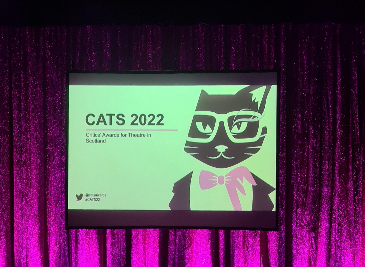 MarleneCCurran's tweet photo. Congratulations to all the winners at this year's #CATS22 Awards 👏
Winner of Best Ensemble sponsored by @EquityUK went to The Comedy of Errors @citizenstheatre 🎭🏆🎭 https://t.co/GjKi7wnLZU