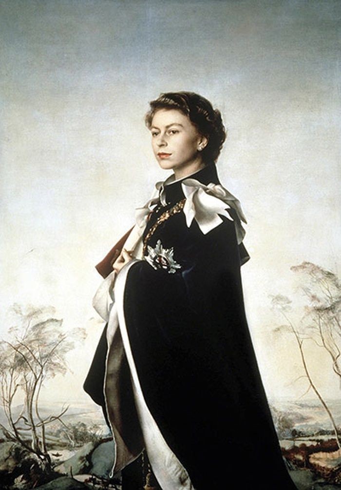 Watched a programme on The Queen and Art... So many images but this really stood out.. 💙🙏💙Pietro Annigoni 1910-88
#QueenElizabethII #pietroannigoni