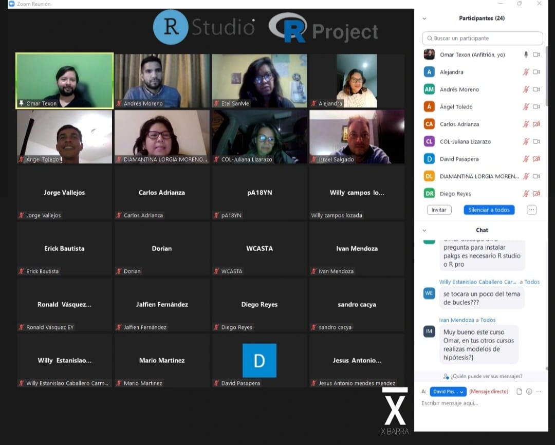 XBarra4's tweet image. 🌟Esta semana se dio el minicurso gratutio de R Studio y R Project muchas gracias 🌟
🔥El Sabado 17 de Septiembre iniciaremos nuevo módulo puedes pedirnos información atraves del mensaje privado de la pagina 👌🔥
#R #rstudio #programacion #programacionenr
