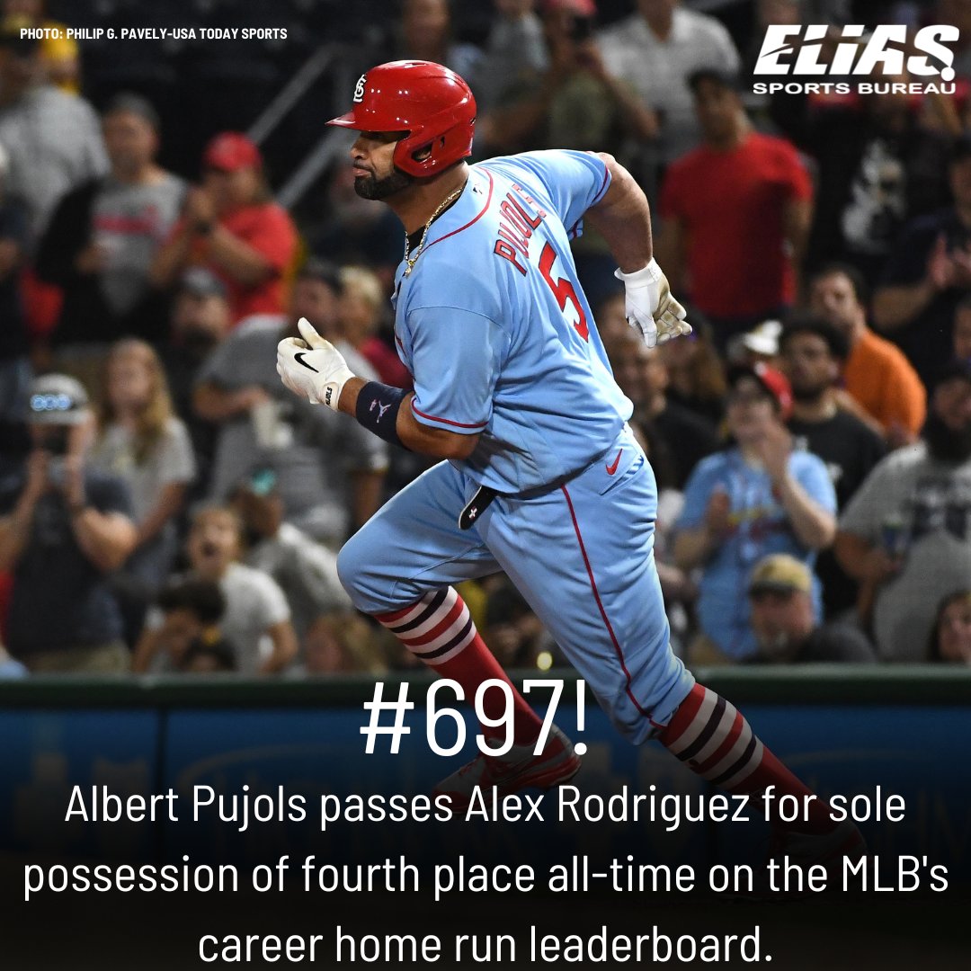 Elias Sports Bureau on X: Albert Pujols! His 2-run home run to