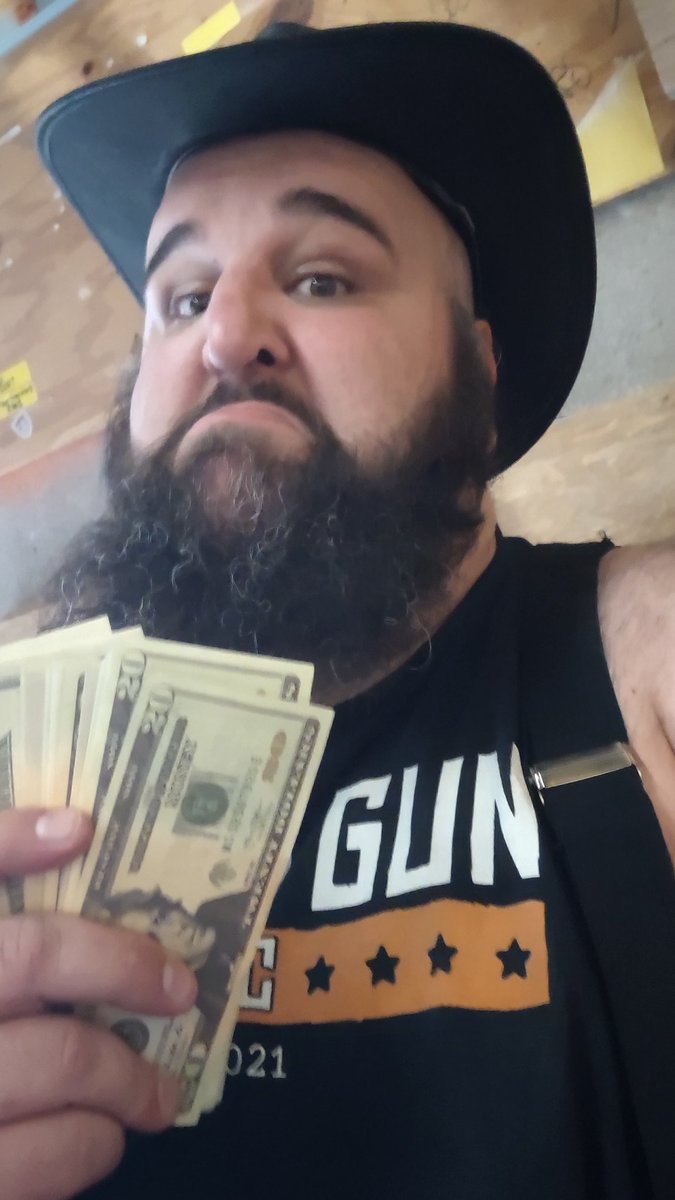 Brute_VanSlyke's tweet photo. Got a call from @585Wrestling saying there was fight to be had and a pay day to collect. So I rode into town, brought hell with me, and got paid.
#HiredGun #HiredGunInc #Grizzled #GunSlinger #AintDeadYet #HellsComingWithMe https://t.co/17CEtVL7Bq