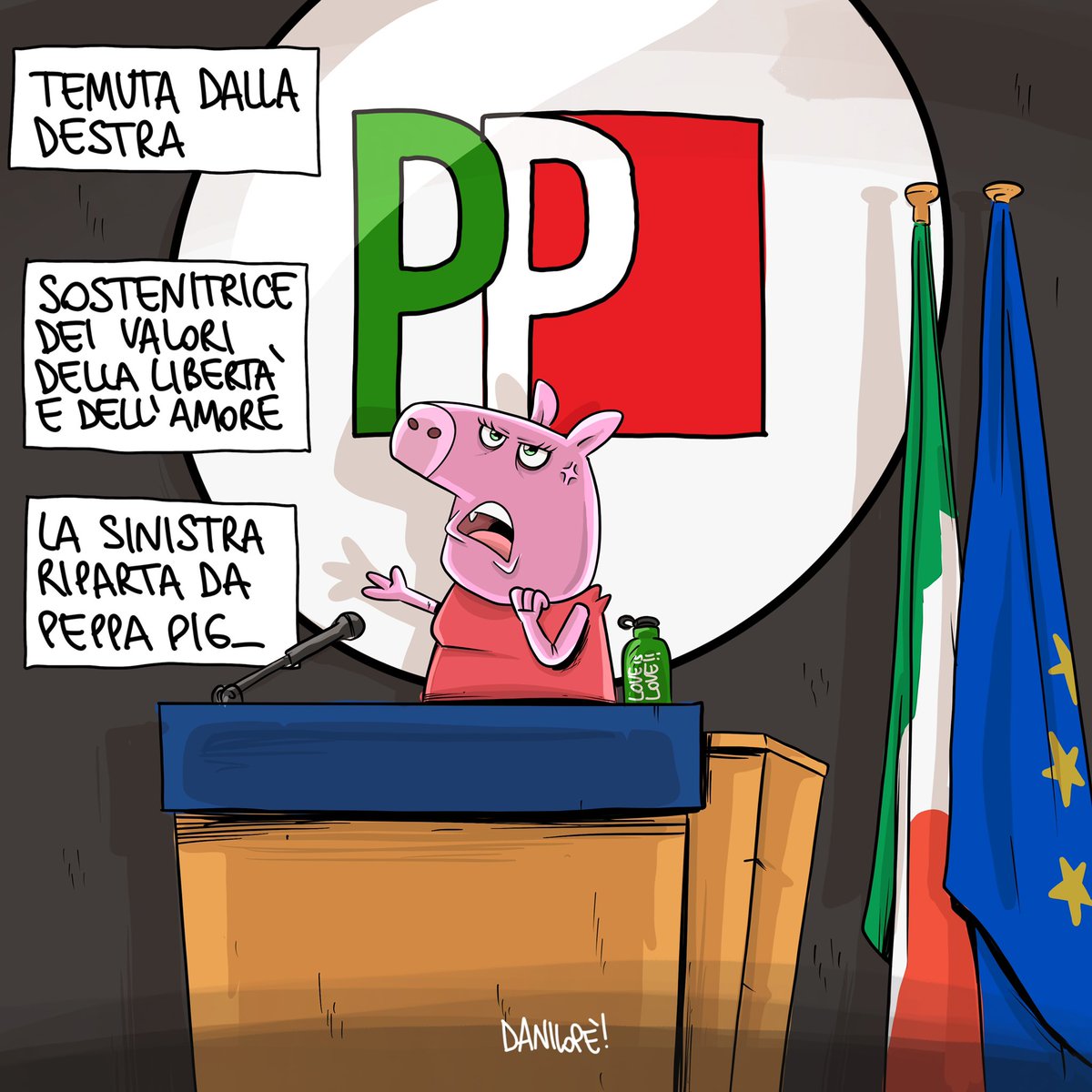 La #sinistra riparta da #PeppaPig .
_______
#ElezioniPolitiche2022 #Elezioni2022 #comics #danilope