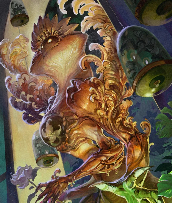 Hi #artistsontwitter! I enjoy painting stories of surreal monsters, plants, the occasional cute and comfy, and things in our dreamsTrying my best and cheering everyone on! 