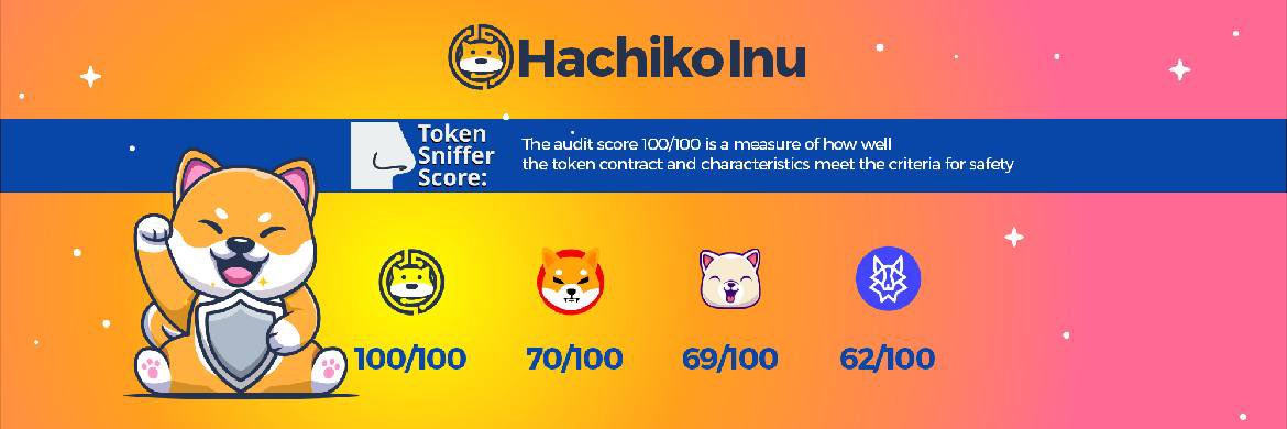 HachikoInu1's tweet photo. OMG! We DID IT! We’ve Always Wanted To Bring Safety First To OUR INVESTORS!Well Our Audit By THE TOKENSNIFFER Website💥Just Came Back 100/100 Making Us MORE SAFE Than Our Friends At Shiba INU Kisha INU &amp; Saitama INU.We Have Reason To Be Proud Of Hachiko INU❤️ https://t.co/DugO8wJ3XN