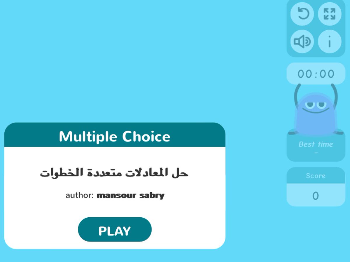 mansour1911's tweet photo. العمل الثامن في فكرة #خمسة_بلمسة
حل المعادلات متعددة الخطوات
#رياضيات_3متوسط
بإستخدام #educandy
ابدأ الآن
#التعلم_باللعب #gamification
مع تحياتي
#منصور_صبري
رابط اللعبة :
https://t.co/7XylJICMx7 https://t.co/5Ixlcf7Nzn