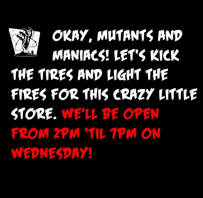 atomic_horror's tweet photo. Don't worry if you can't make it, we'll be open all next weekend and then five or six days a week for the next few hundred years. #horror #orlando https://t.co/qlyDhTVz25