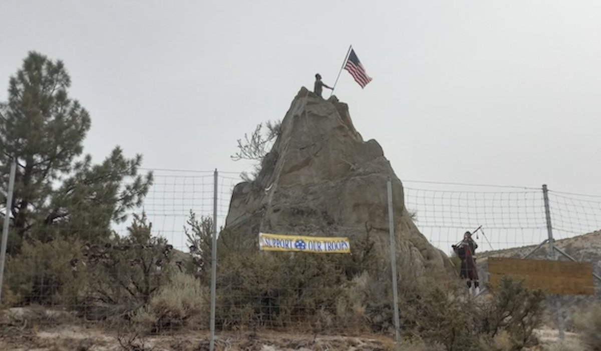 Local man continues Sept. 11 flag replacement ceremony on US-50 near Carson City carsonnow.org/story/09/11/20… #neverforget #FDNY #NYPD #CarsonCity