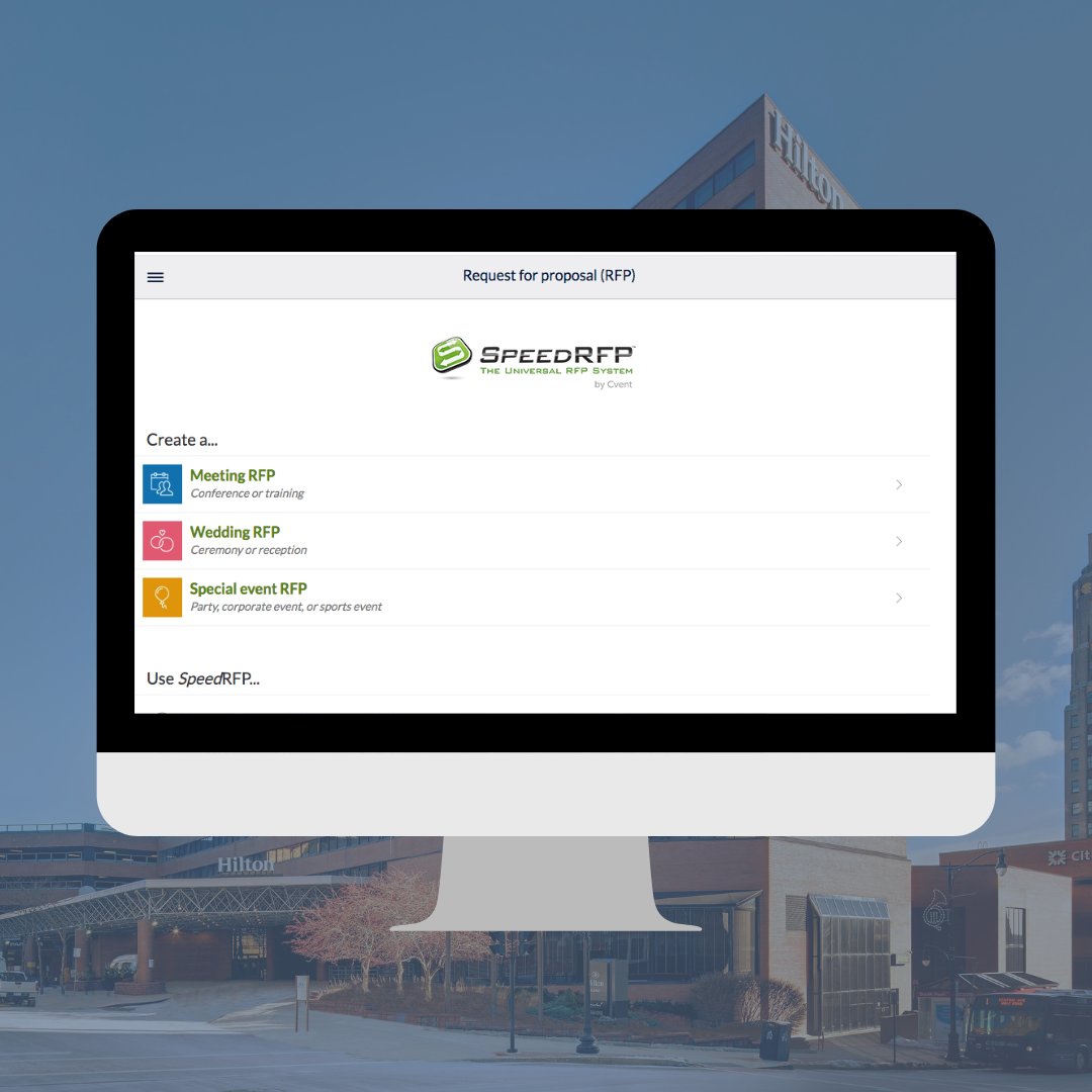 Working on your upcoming event? Meeting, training, family reunion, wedding, shower? 

Use SpeedRFP, created by CVent, to submit a special event request!

💻 tinyurl.com/SpeedRFP

#hiltonalbany #wearehilton  #518fun #hiltonhotels #meetingplanner #eventplanner #meetingspace