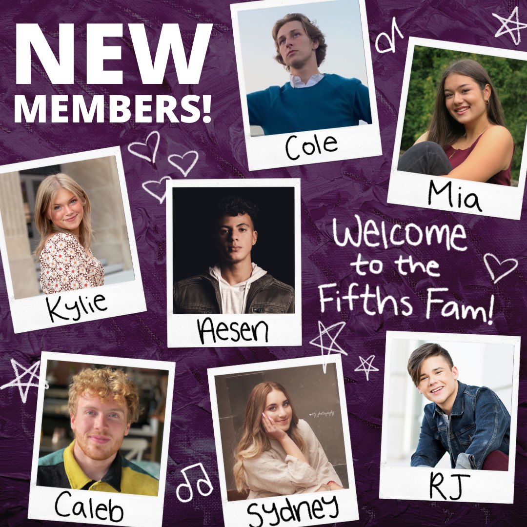 The moment you’ve all been waiting for… meet our new members!! We are so excited to welcome in Cole, Mia, Kylie, Aesen, Caleb, Sydney and RJ to State of Fifths! We are honored to have you, and we’re looking forward to an amazing year of making music together <5