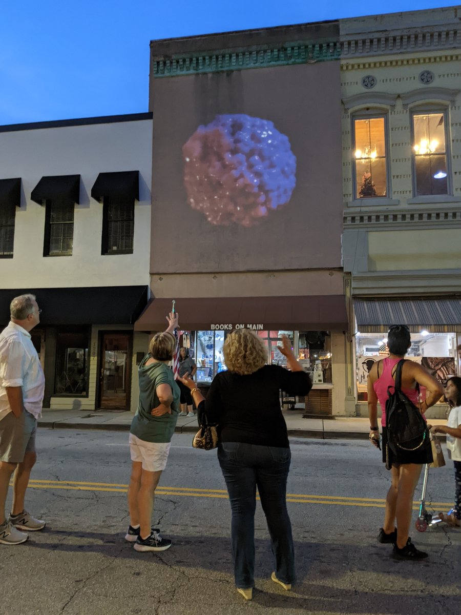NFTMuseumSC's tweet photo. For those who are interested in seeing which #VideoNFTs were projected during our first installation of the Digital Mural Initiative here in Newberry, SC. #digitalart #digitalprojection #projectionart #digitalmural #NewberryIsAnArtTown
https://t.co/K9yJa9AqRO https://t.co/QMVbpUEgkg