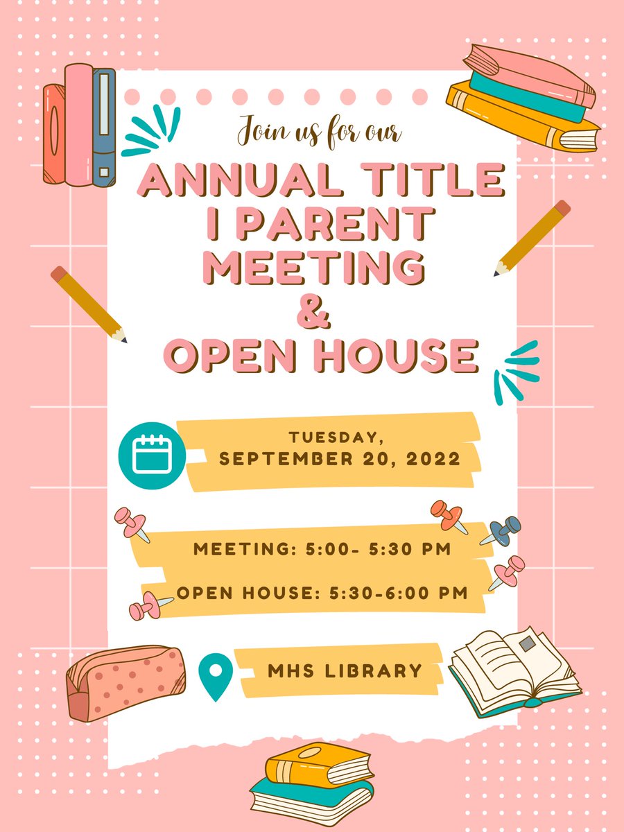 Parents, come out to learn about how your child is positively impacted by attending a Title I school. Then, get the chance to meet all of your child’s teachers and build a partnership with them! #ForwardEver 🦁❤️
