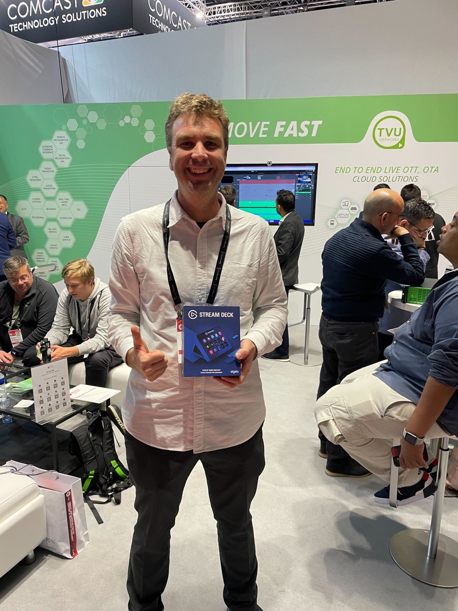 TVUNetworks's tweet photo. Stream Deck MK.2 winner for the 1st day at @IBCShow. We hope you’ll do excellent live streams with this fantastic tool going forward. Congratulations @albureau, once again. 👏

Continue following our social media accounts for surprise giveaways. https://t.co/oKzdFT18sO