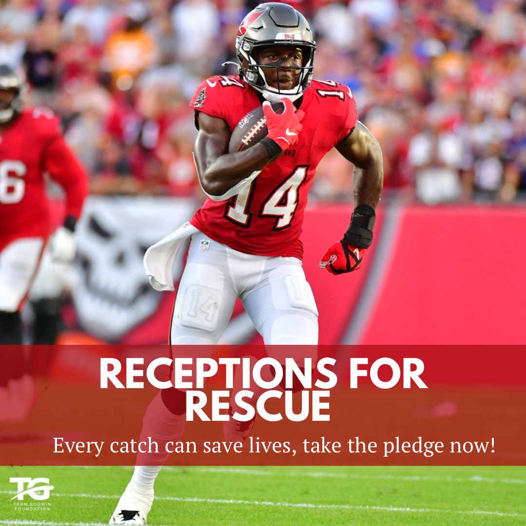 Bucs fans, are you REEAADDYYYY? Receptions for rescue is back and you know what that means! 🔥🙌

Every catch Chris Godwin makes means another animal saved. Learn more, get in on the fun and pledge-it now, just follow the link in our bio!