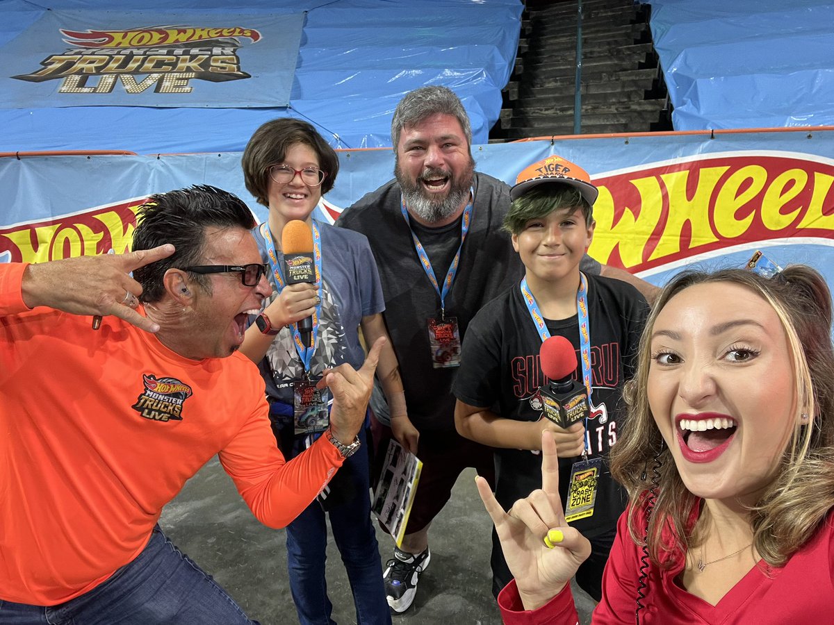 gpickin's tweet photo. #hotwheelsmonstertruckslive ready to crush it at the crash party! Let the monsters roar! https://t.co/6vzKZ0afz8