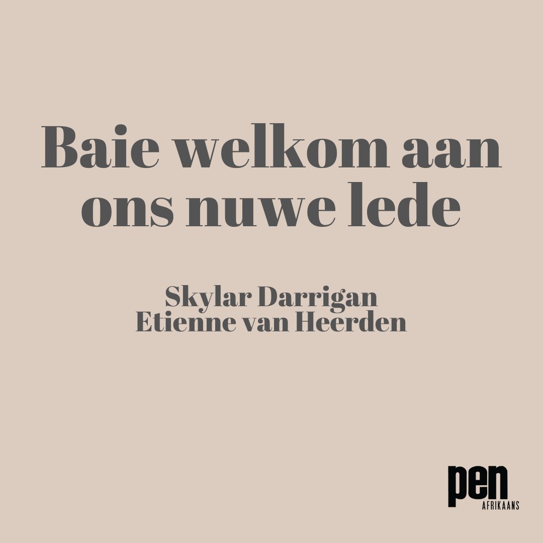 Baie welkom!