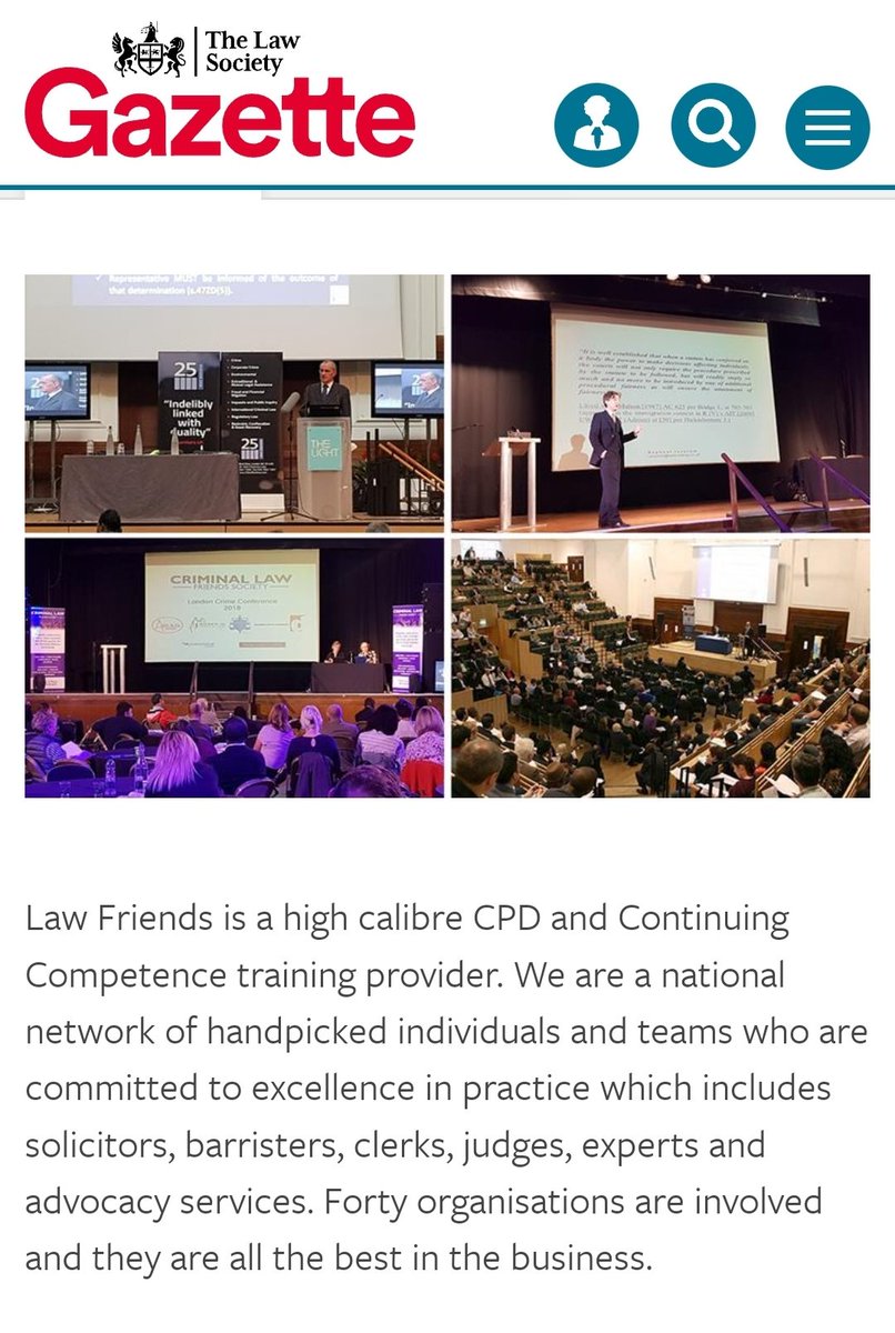 HousingLawFS's tweet photo. LAW SOCIETY GAZETTE
LAW FRIENDS CPD LISTING
Delighted to be listed in the Law society Gazette Legal Services Directory for our CPD https://t.co/HZotBXfWDW a fortune by booking with us !
7CPD crime/immigration conference £75 Housing seminars too !
BOOK NOW
https://t.co/3SErpBXKb9 https://t.co/CDIbF6KYnk