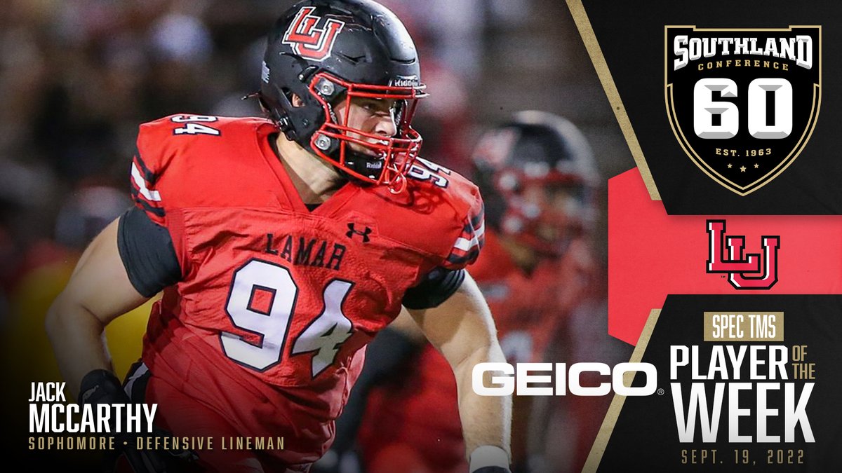 🏈: <a href="/UIWFootball/">UIW Football</a>'s Scott, <a href="/LionUpFootball/">Southeastern Football</a>'s Johnson III and Henderson, <a href="/LamarFootball/">Lamar University Football</a>'s McCarthy take <a href="/GEICO/">GEICO</a> #SouthlandStrong Football Player of the Week honors

sland.social/FBPOTW091922