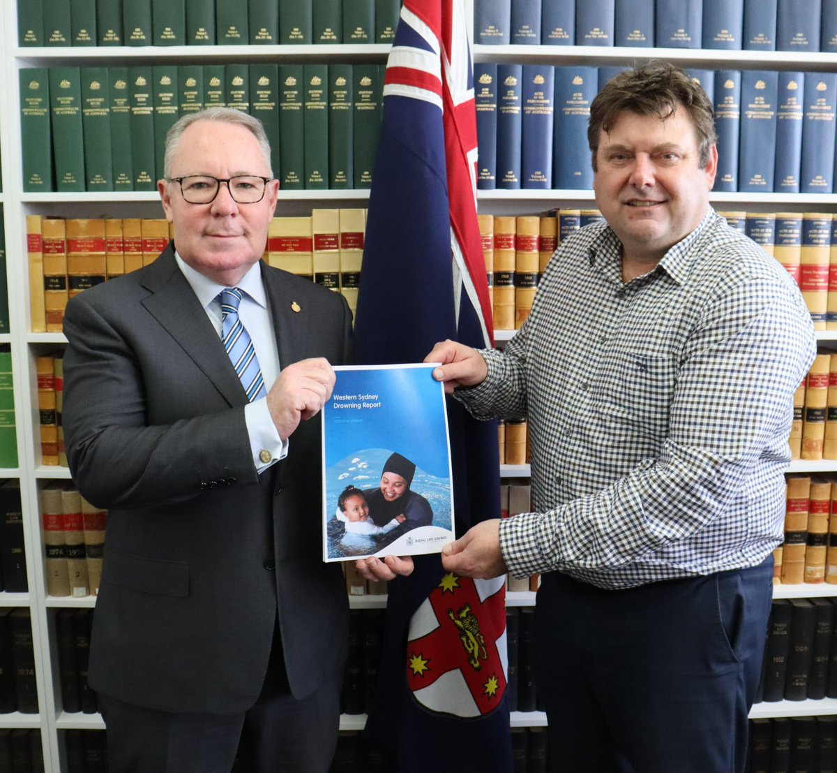 hugh_mcdermott's tweet photo. It was great to meet with Michael Ilinsky, Chief Executive Officer, #RoyalLifeSavingNSW, to discuss the National Drowning Report, recently released on Friday. The crucial work of #RLSNSW to #Keepourcommunitysafe is greatly appreciated. #preventdrowning #watersafety https://t.co/947JIguCb9