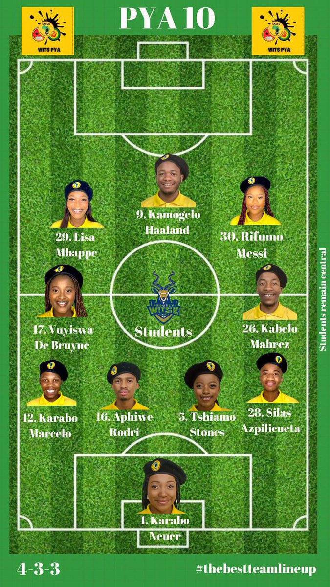 Kabelombambo1's tweet photo. Students 1st PYA to the front๐จ๐ฉโฌ. The Wits PYA has rigorously tried and tested the incoming leadership of the most progressive institution. We urge all students to vote for PYA on the 27th and 28th.
#BestTeamLineUp
#SezUmlando
#PYA10
@WitsSascoEduc @SASCO_Wits @SascoNational https://t.co/Bbz1PT5AZr