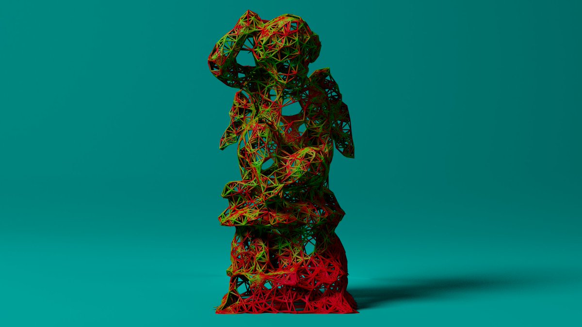 Polyrazen's tweet photo. abstract 3d geometry generated using VEX in Houdini.
Based on the scan of " Puck on a toadstool " .
#3d #3dart #3dmodeling #gamdev #3dimage #thisissubstance #blender #houdini #abstract #art #artwork #colorful #3dscan https://t.co/xQQNtAAboz