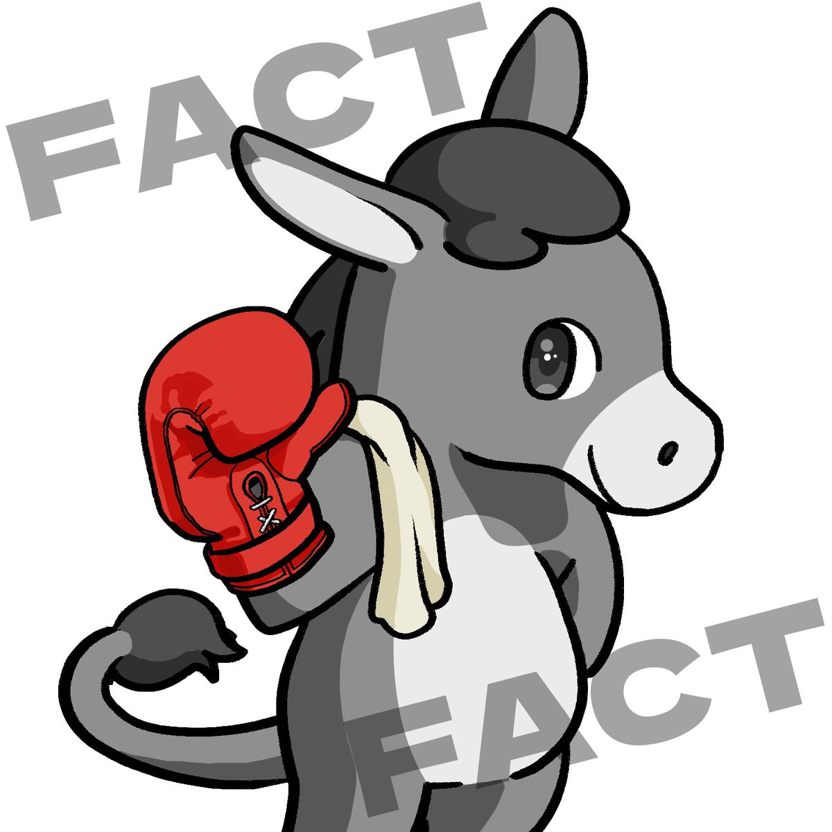 fact_nft's tweet image. FACT 2nd Collection
「FACTの森」

今日のお友達紹介はロバの「ロッキー」です！

名前：ロッキー
特徴：時々馬やシマウマに変態する
将来の夢はボクシングのチャンピオンになること。指定の覚醒アイテム入手すると、、、！？

#FACT #NFT #FACTの森 #Rocky #ロッキー