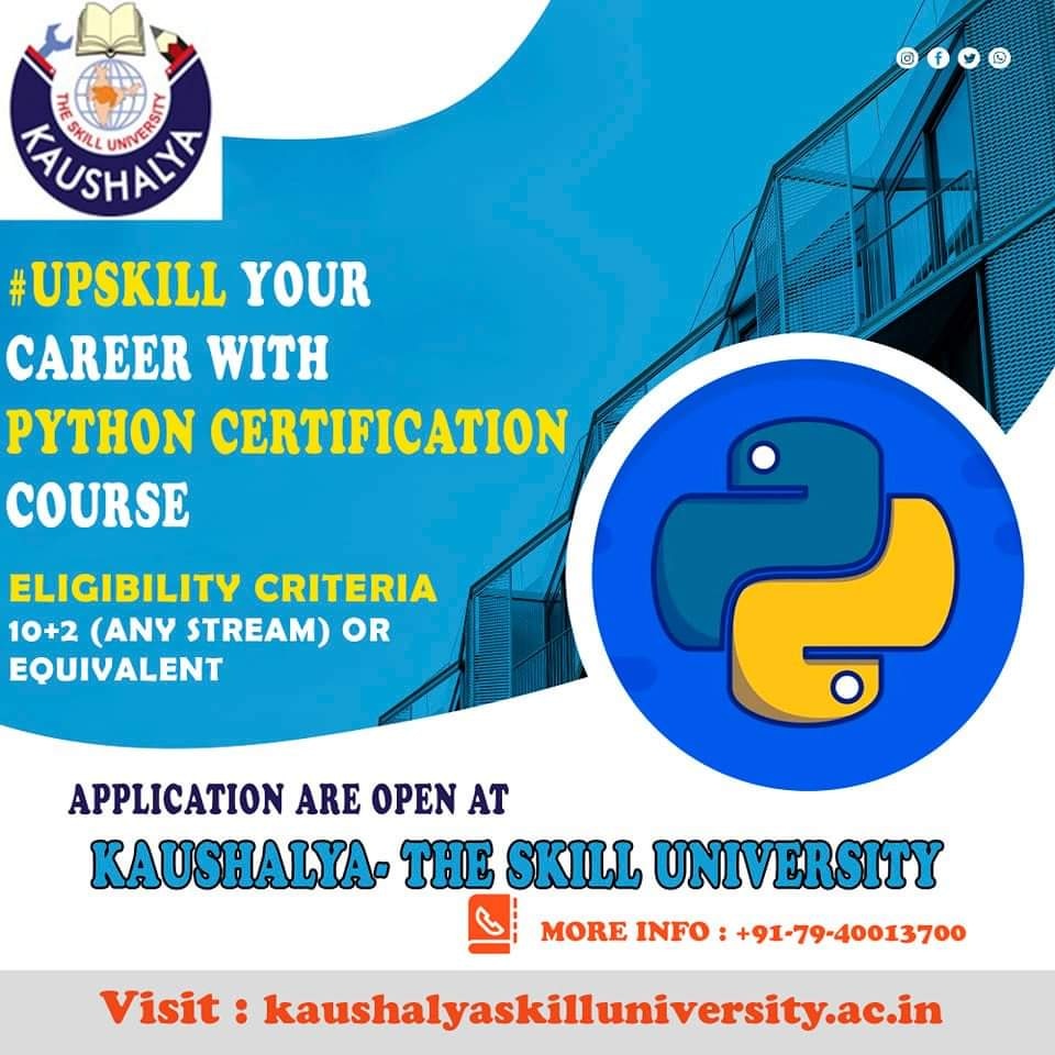 KSUGOG's tweet photo. કૌશલ્યા ધ સ્કીલ યુનિવર્સીટીમાં કરો #Python Course માત્ર 6,250/- રૂપિયામાં..

એડમીશન માટે આજે જ એપ્લાય કરો વેબસાઈટ પર :
 https://t.co/fd626Ig759

વધુ માહિતી માટે સંપર્ક કરો : 079-40013700

#PythonCourse #SkillCourse #CertificateCourse https://t.co/8UMnFDEmdm