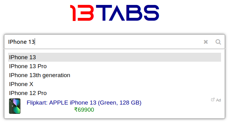 13Tabs's tweet photo. As @Flipkart is gearing up for the biggest sale of the year, The Big Billion Days, 13TABS zero search is now recommending products with exclusive Flipkart pricing.
#13TABS #zerosearch #FlipkartBigBillionDays #Flipkart #CrazyDealsoniPhone https://t.co/uX8GrDAix5