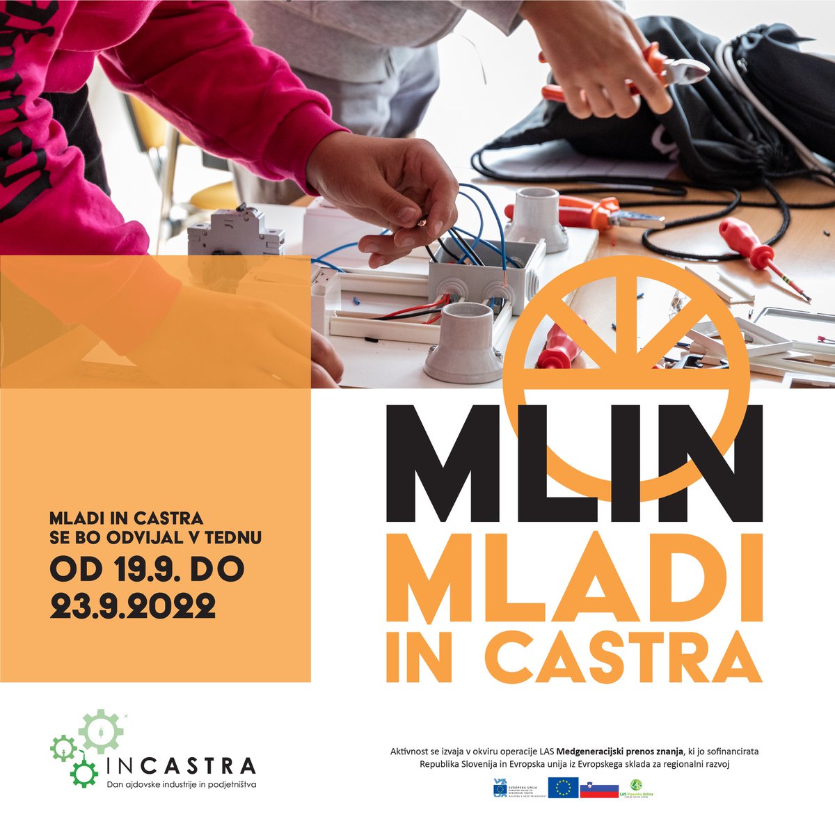 rrarodajd's tweet photo. Danes se pričenjajo aktivnosti dogodka Mladi in Castra, ki bo potekal ves teden z namenom predstavitve poklicev devetošolcem na območju občin Ajdovščina in Vipava.
Aktivnosti se izvajajo v okviru projekta Medgeneracijski prenos znanja.
#ESRR #LASVipavskadolina
@Ajdovscina https://t.co/PGcZCRrGPT