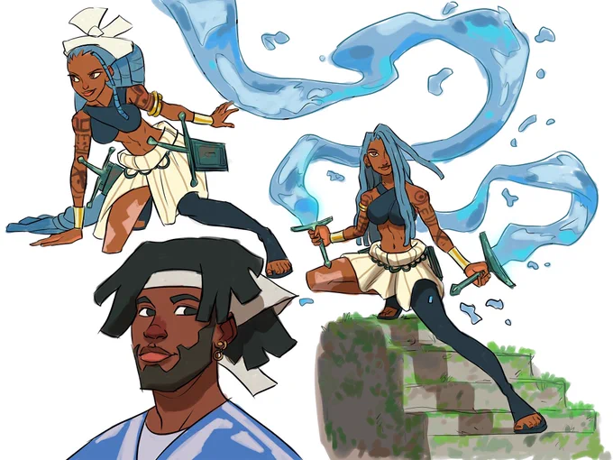 Old pieces I still like. Made some fanart based on  OC. He's a beast and y'all should definitely check out his work. 