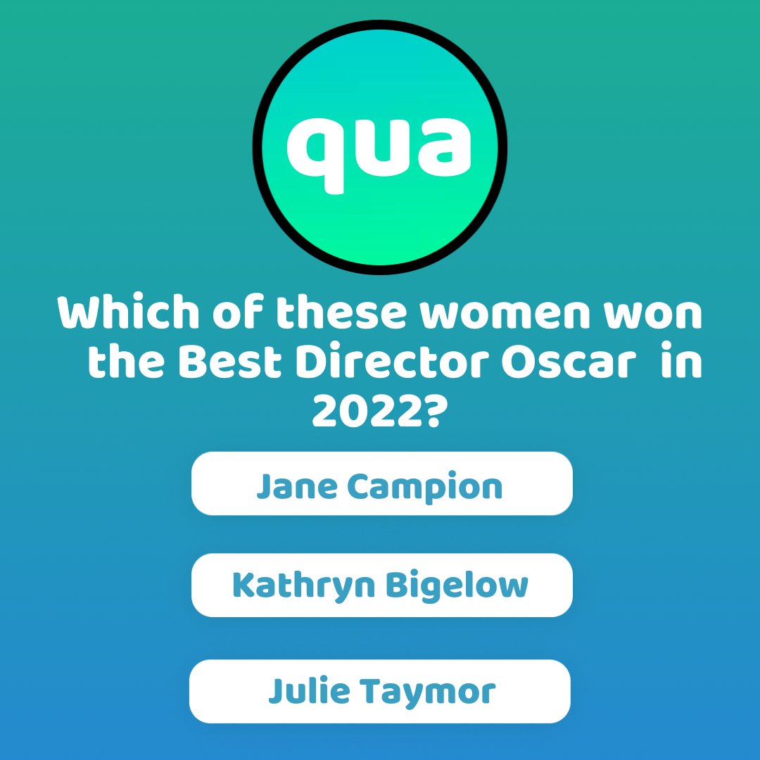 QuizQua's tweet photo. She is an American filmmaker. Covering a wide range of genres, her films include Near Dark, Point Break, Strange Days, K-19: The Widowmaker, The Hurt Locker, Zero Dark Thirty, and Detroit 🎬

#quaquiz #letsqua #hollywood #film #movies #director #series #tv #television #Oscars2022 https://t.co/SM7GlIO7Jn