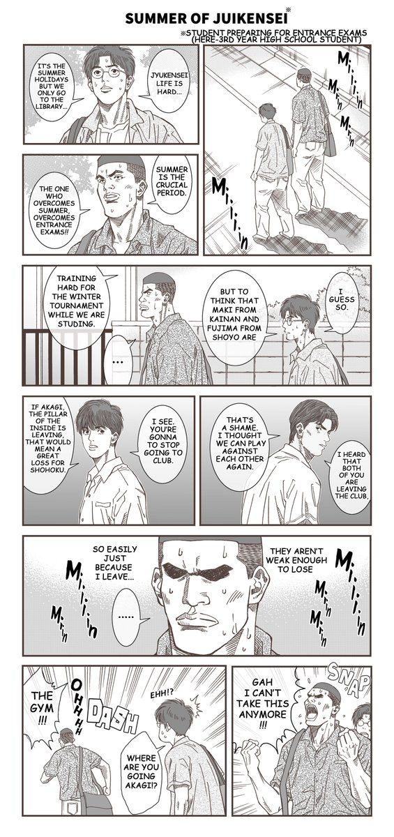 Hikoichi Aida visits Hanamichi SAkuragi(English Ver.)
Summer of jyukensei(English Ver.)
annabethさん(@05Bookmark)にご協力頂きました感謝!