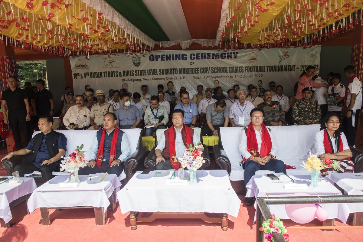Taba Tedir (@ertabatedir) on Twitter photo Attended the inaugural of Subroto Cup today at Bhalukpong being organized by the Education Deptt along wit HCM <a href="/PemaKhanduBJP/">Pema Khandu པདྨ་མཁའ་འགྲོ་།</a> & <a href="/NatungMama/">Mama Natung</a>
HM, SYA
Out of 307 teams, 24 teams are playing for the Cup.
I extend my best wishes. Attended the inaugural of Subroto Cup today at Bhalukpong being organized by the Education Deptt along wit HCM <a href="/PemaKhanduBJP/">Pema Khandu པདྨ་མཁའ་འགྲོ་།</a> & <a href="/NatungMama/">Mama Natung</a>
HM, SYA
Out of 307 teams, 24 teams are playing for the Cup.
I extend my best wishes.