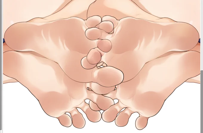 自分の絵で雑コラしてたらわけわからなくなった😇
もう足の指はこりごりだよぉ～ぅ(大嘘) 