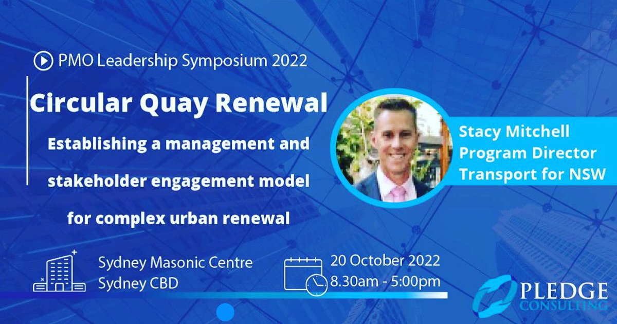 Pledgeconsult's tweet photo. We are delighted to have Stacy Mitchell joining us at the PMO Leadership Symposium in October. Stacy will be talking to us about the complexities of 'Establishing a management a stakeholder engagement model for complex urban renewal'. 

https://t.co/wv8dr0kmsj 

#pmo #pmot https://t.co/82mR3xO2ou