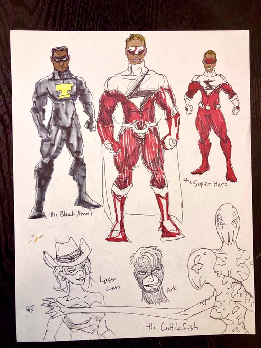 Some drawings of Anvil from high school. 