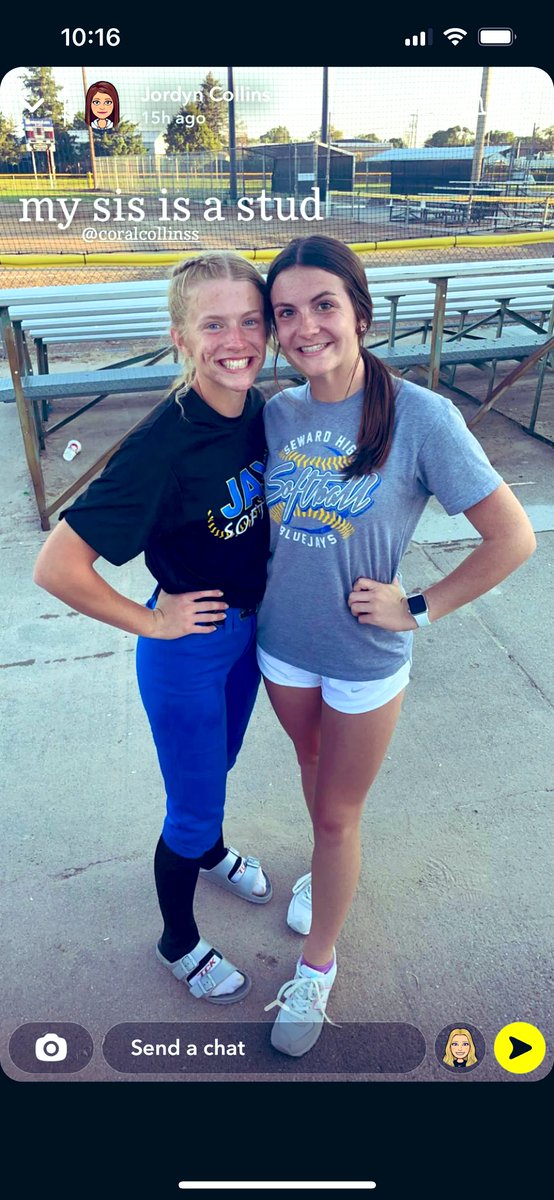 CoreyCo64816949's tweet photo. Thank you Jordyn @JordynCollins7 for coming home from ISU to watch Coral @CoralCollins11 play softball. @SewardSoftball,#stealing bases https://t.co/pUBYVuP9Ve