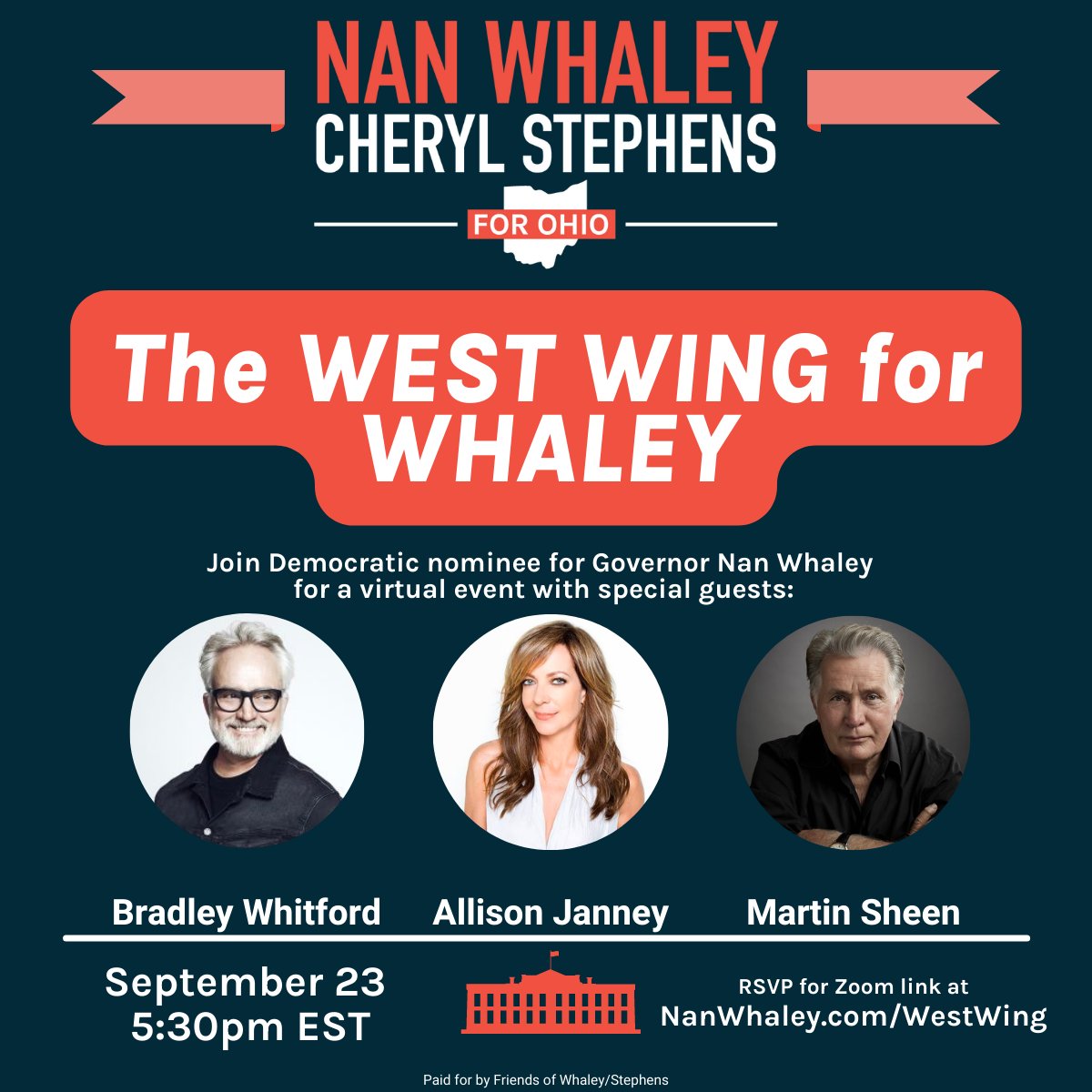 Nan Whaley (@nanwhaley) on Twitter photo 💙 Join me and cast members of The West Wing, Martin Sheen, <a href="/AllisonBJanney/">Allison Janney</a>, and @BradleyWhitford this Friday for an exclusive virtual campaign event.
💙 nanwhaley.com/westwing 💙 Join me and cast members of The West Wing, Martin Sheen, <a href="/AllisonBJanney/">Allison Janney</a>, and @BradleyWhitford this Friday for an exclusive virtual campaign event.
💙 nanwhaley.com/westwing