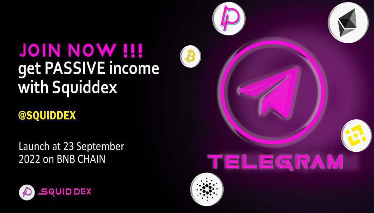 SquidDexOFC's tweet photo. Join our huge community on Telegram !

and get a variety of interesting Rewards from the events we created!

join : https://t.co/19pcxG7r3k

#BNB #BNBUSDT #SquidGame #SquidDex #DeFi #GameFi https://t.co/WbDYlstbbf