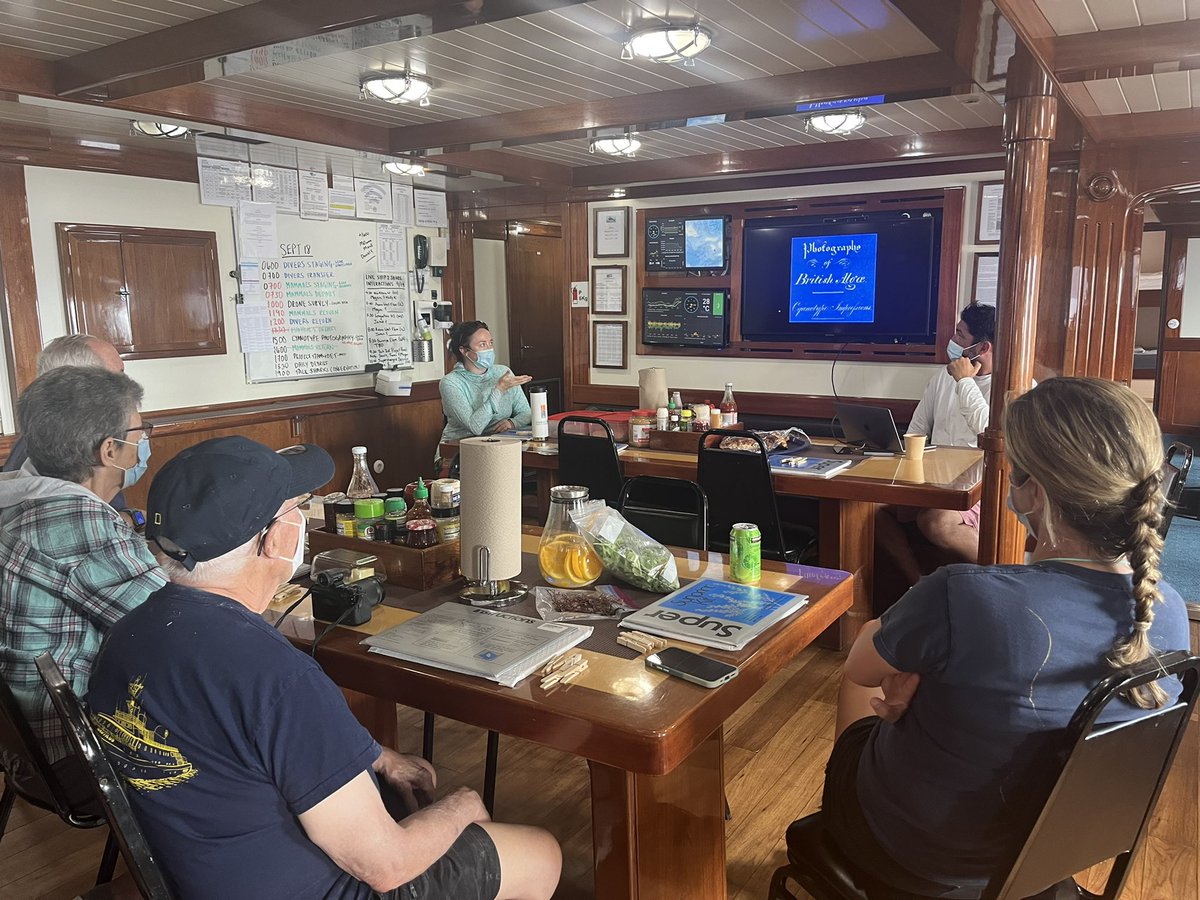 EVNautilus's tweet photo. In honor of 2022 being the “Year of the Limu" in #Hawaii,   Shark Team members @jejebah and @MrKsTweets taught the #CorpsofExploration how to create cyanotype #photography. https://t.co/nA0p5yxNlI