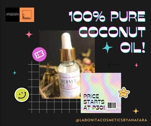 LaAnafara's tweet photo. Try now our 100% Coconut Oil the absolute skincare for you! Price starts as P30. 

For more information visit or message La Bonita Cosmetics by Anafara! 
#LaBonitaCosmeticsByAnafara #coconut #oil #skincare #business #rebranding #retailing https://t.co/VTq8dyKCAN