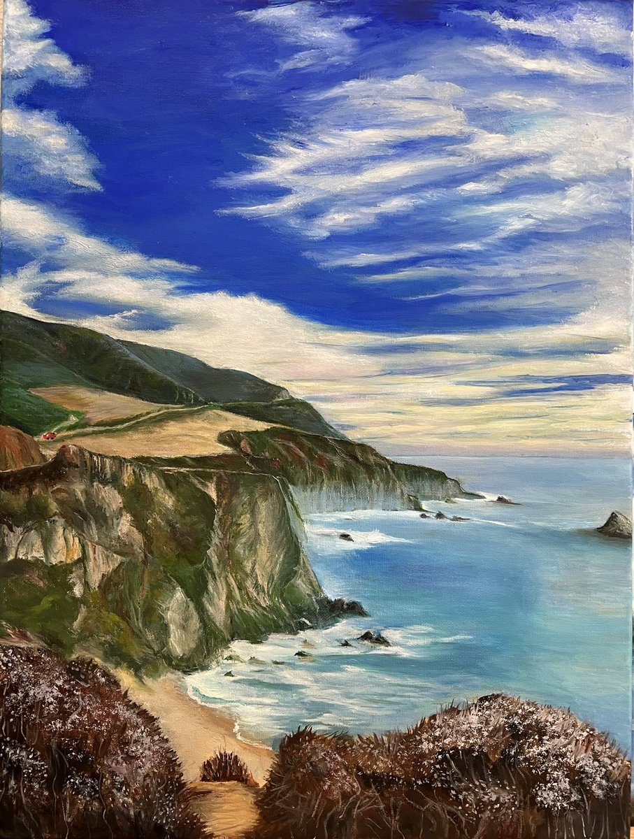 Here it goes my new painting (:

#bigsur #bigsurcoastline #painting #oiloncanvas #oiloncanvaspainting #art #artwork #artist #landscape #seascape #nature #natureofbeauty #highway1 #california