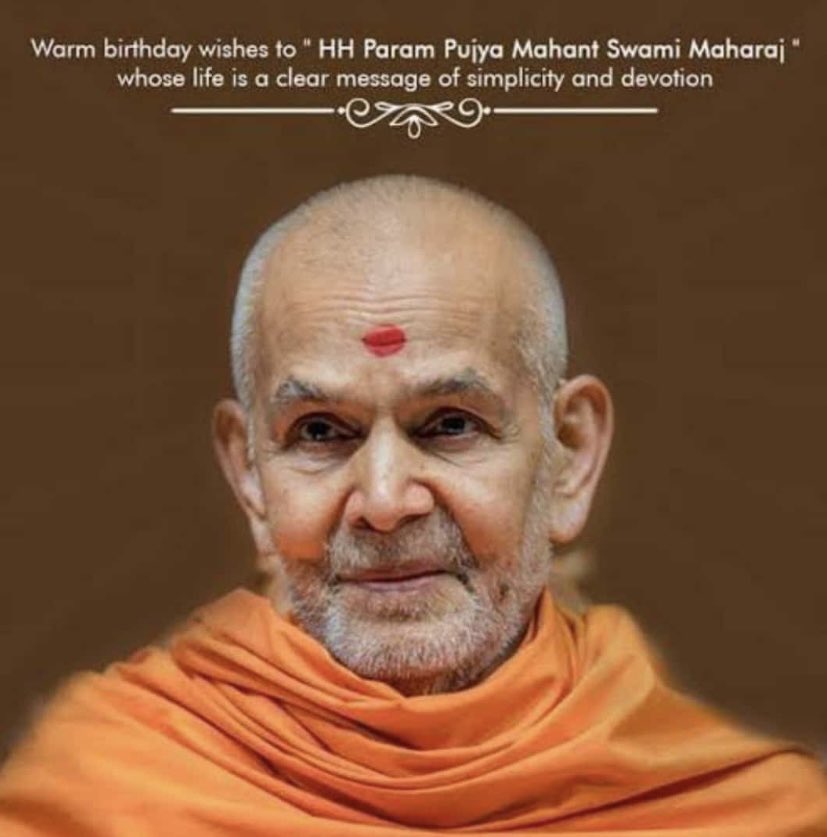 Happy Birthday Pujya Mahantswami Maharaj🙏

#BAPS