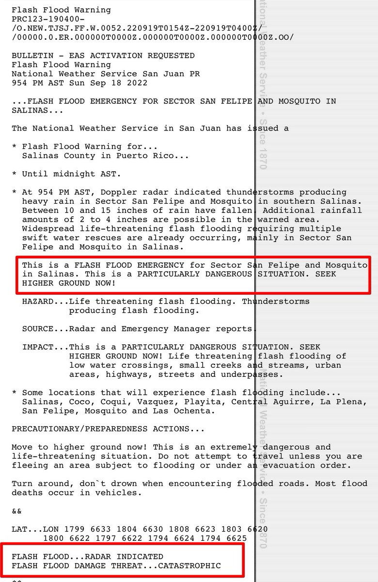 EMERGENCIA ‼️ DE INUNDACIONES REPENTINAS DE CARÁCTER CATASTRÓFICO #Salinas por multipl rescates. DESALOJE, según indiqué autoridades.