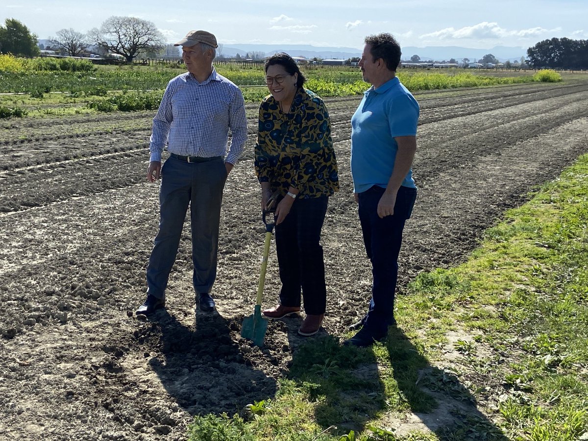 We need to house our people and feed them too. Thanks to Paul Paynter of Yummy Fruit Co for hosting Meka Whaitiri and me at the launch of the National Policy Statement for Highly Productive Land - enhanced protection for the land best suited to grow the healthy food we all need.