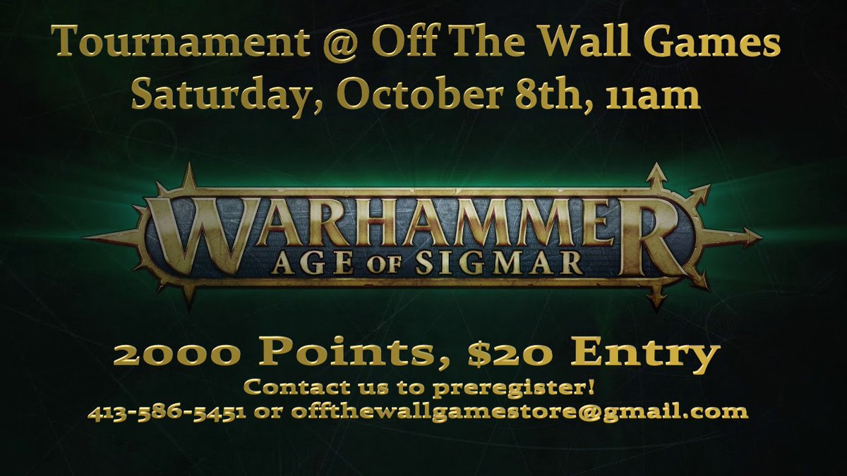 Offthewallgames's tweet image. Who wants to play some Age of Sigmar with us?