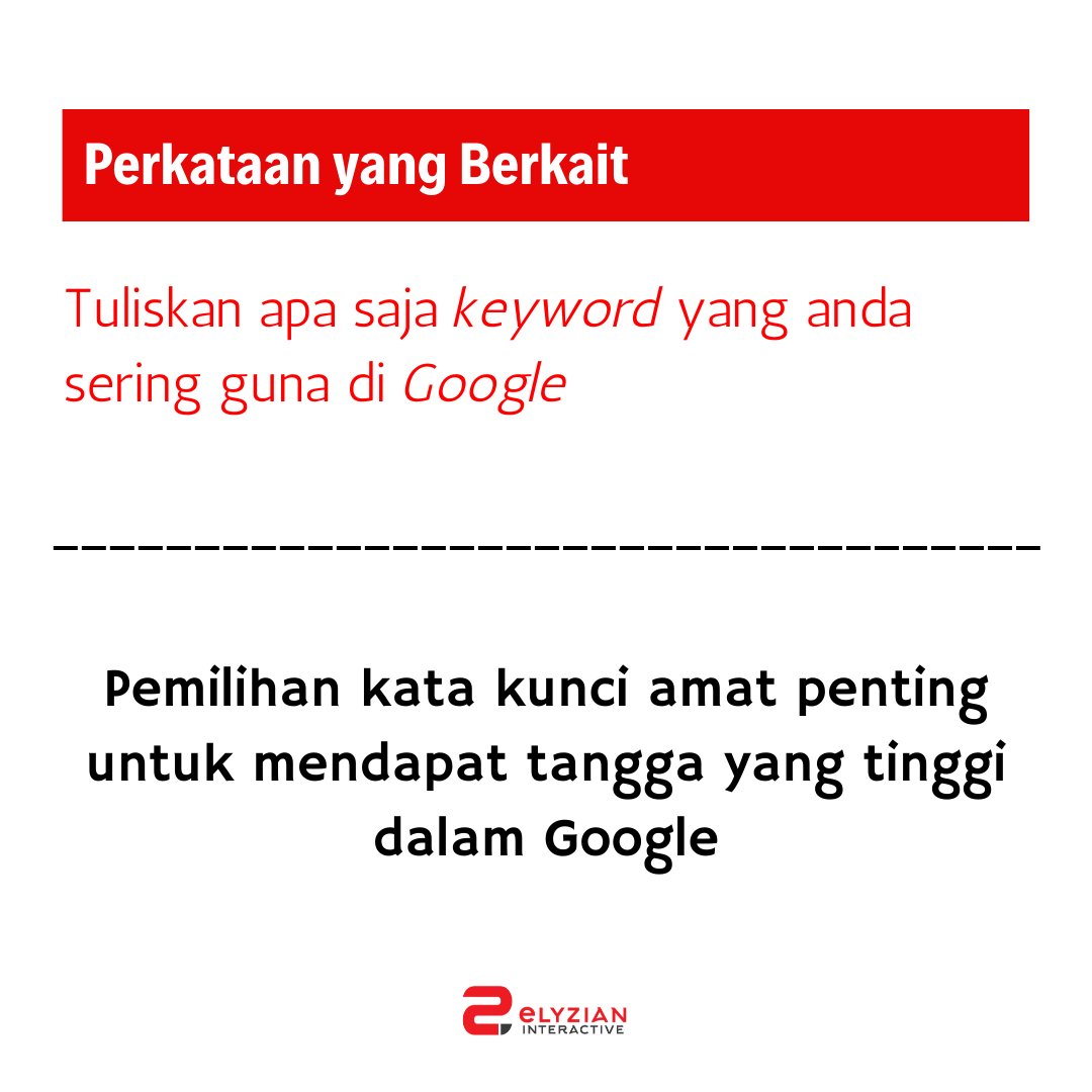 _elyzian's tweet photo. Kata Kunci Asas SEO.

Like, share dan kongsikan dengan rakan jika bermanfaat. https://t.co/5I6CE5FDJ0