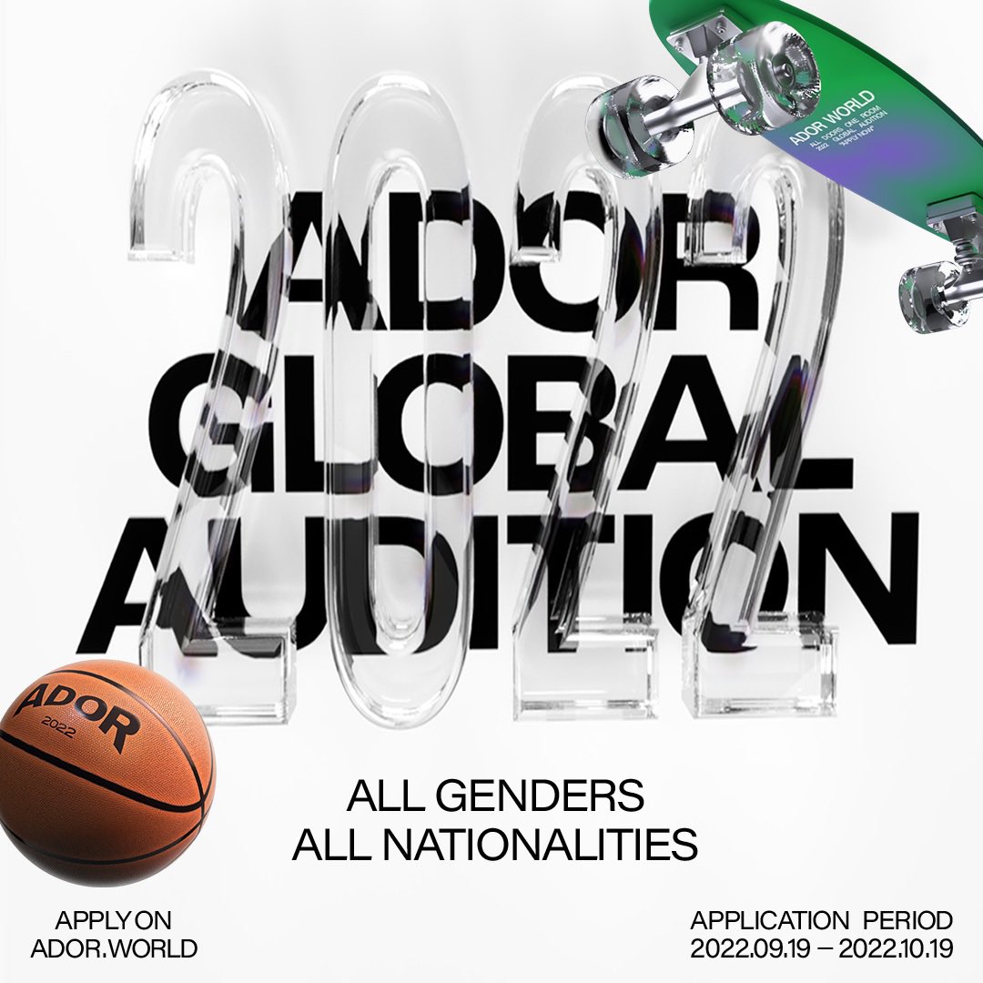 alldoorsoneroom's tweet photo. [2022 ADOR Global Audition]
ADOR is seeking talents for the next boy group/girl group members.

Anyone born between 2003~2011
All genders and nationalities are welcome
Due 2022.10.19 12PM (KST)
Apply on https://t.co/qyWEGUDFqf https://t.co/6fCmWxBZrj