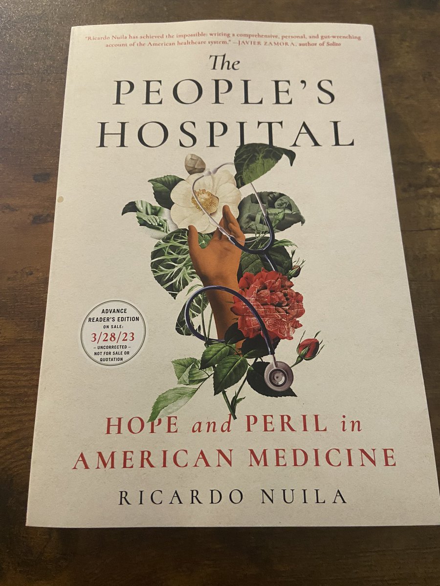 Really excited to read this new book from my old friend <a href="/riconuila/">Ricardo Nuila</a>, a doctor who wrote about the publicly funded hospital in Houston where he’s worked for a decade &amp; how it can be a model in a state and country where tens of millions are locked out of health care.