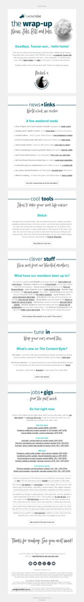 Last Friday in #TheWrapUp we shared bits and bobs from <a href="/ByJenGregory/">Jennifer Goforth Gregory</a> <a href="/ericasmyname/">Erica Schneider</a> @sproutsocial <a href="/crisp_copy/">Crisp Copy</a> <a href="/CheongMegan/">Megan Cheong</a> <a href="/restofworld/">Rest of World</a> <a href="/noshamecreative/">Rebekah Lambert aka Unashamedly Creative</a> @lovellyinc <a href="/Ros_Page/">Rosalyn Page</a> <a href="/anferneec/">Anfernee Chansamooth</a>, <a href="/JessicaMudditt/">Jessica Mudditt</a> and many more. Here’s what you missed! buff.ly/3Bu1SIW